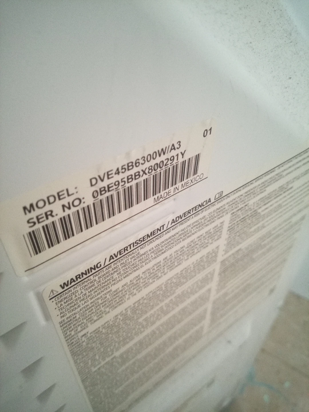 Samsung Front Load Dryer - photo 3
