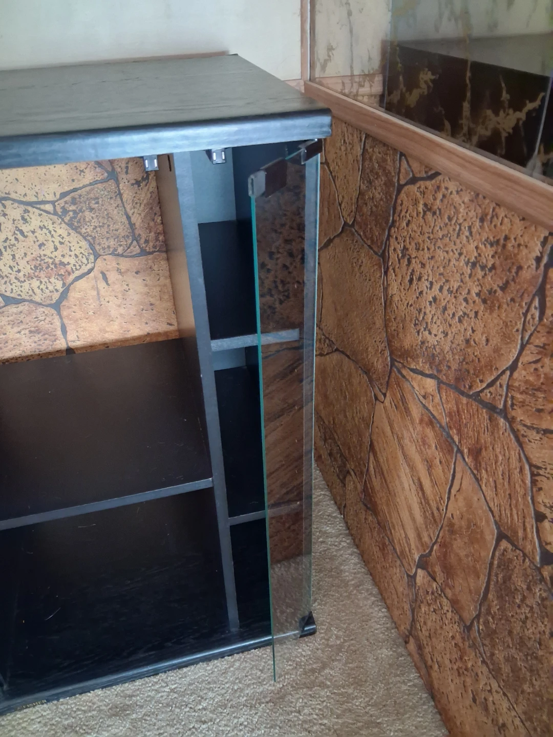 Fisher Black Media Console with Glass Doors - photo 2