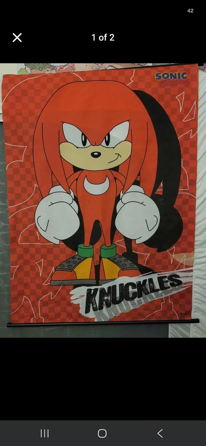 2 wall scrolls: sonic/tails and knuckles - photo 2