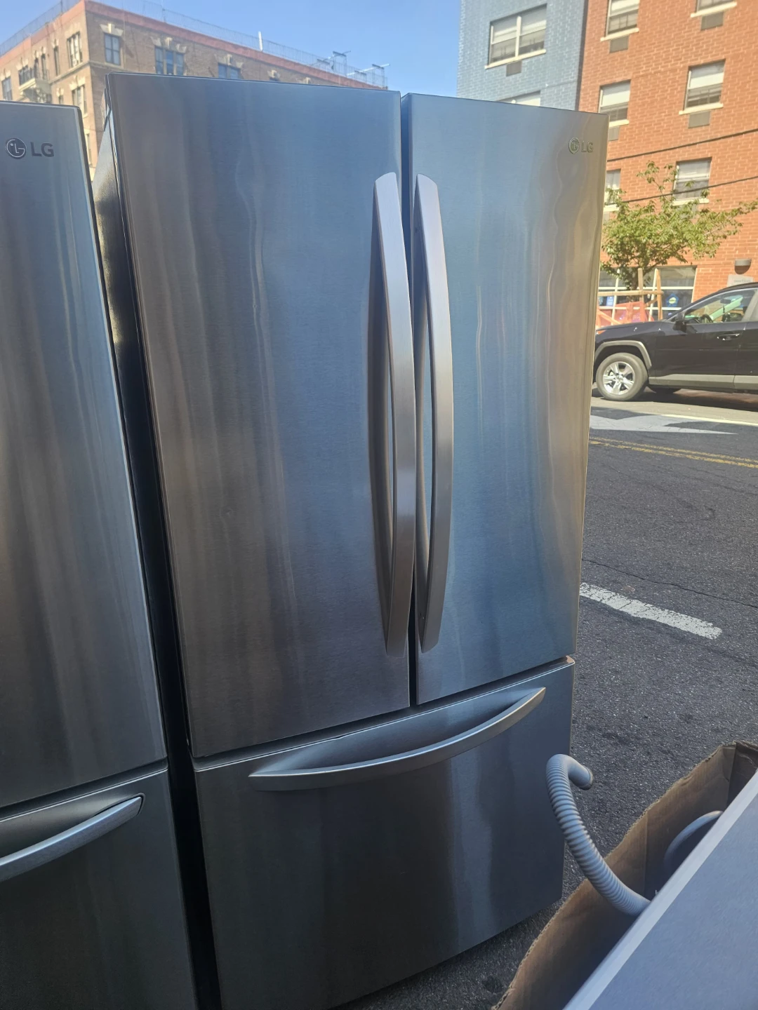Lg 33in Wide Stainless Steel french door refrigerator