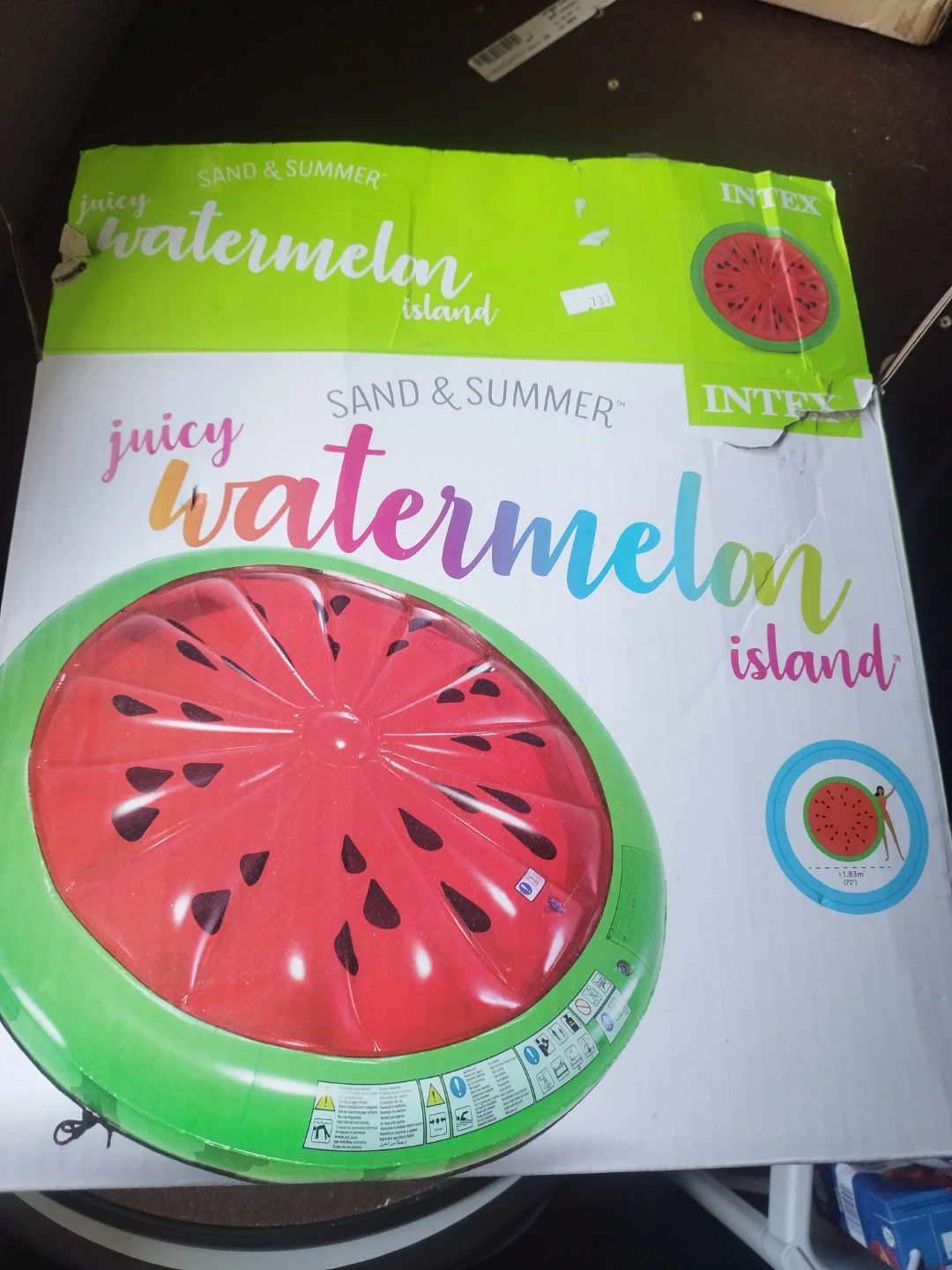 Intex Sand & Summer Watermelon Island Pool Float