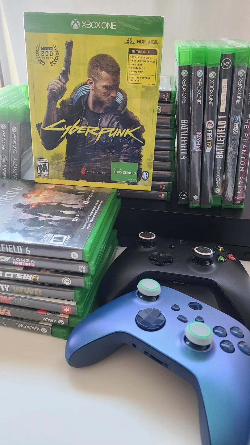 Xbox One X w/ games & controllers - photo 3