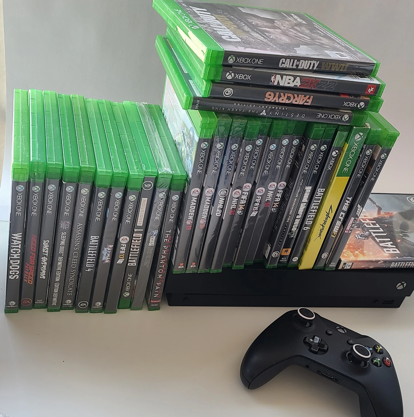 Xbox One X w/ games & controllers - photo 2