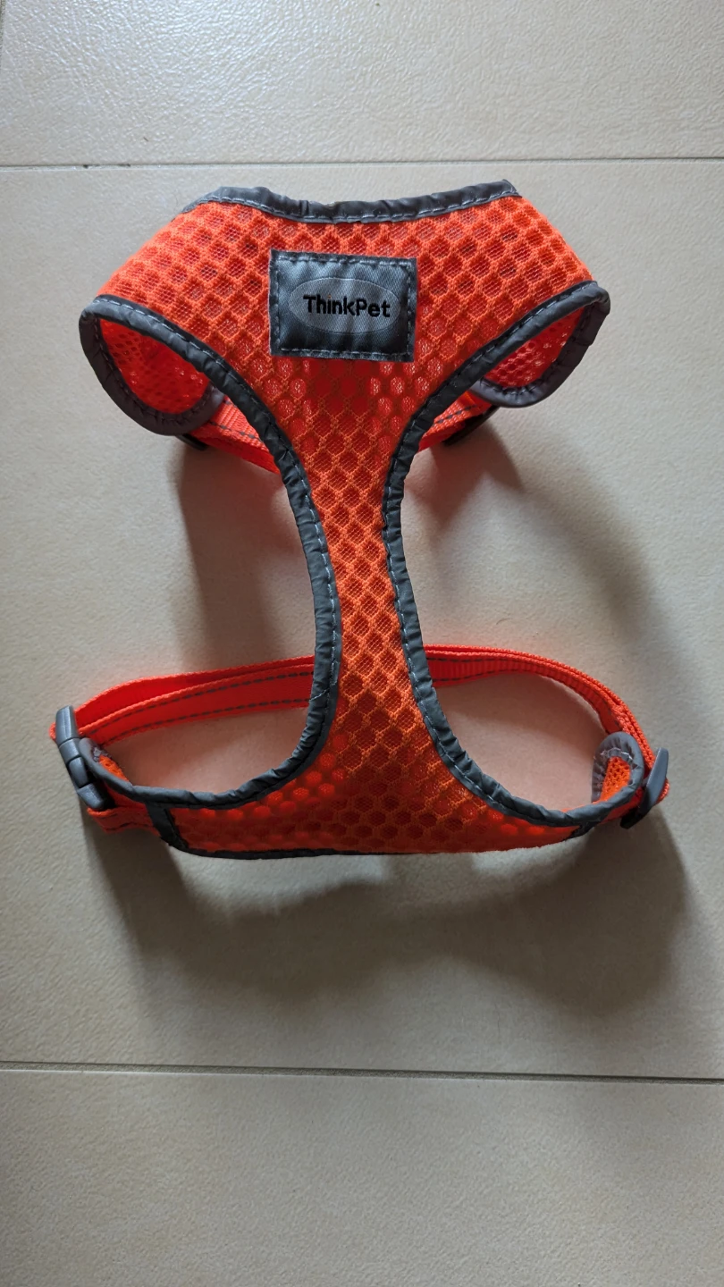 ThinkPet Orange Mesh Dog Harness