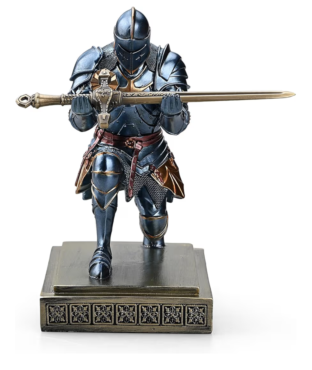 Decorative  Medieval knight figurine phone holder & pen holder - photo 4
