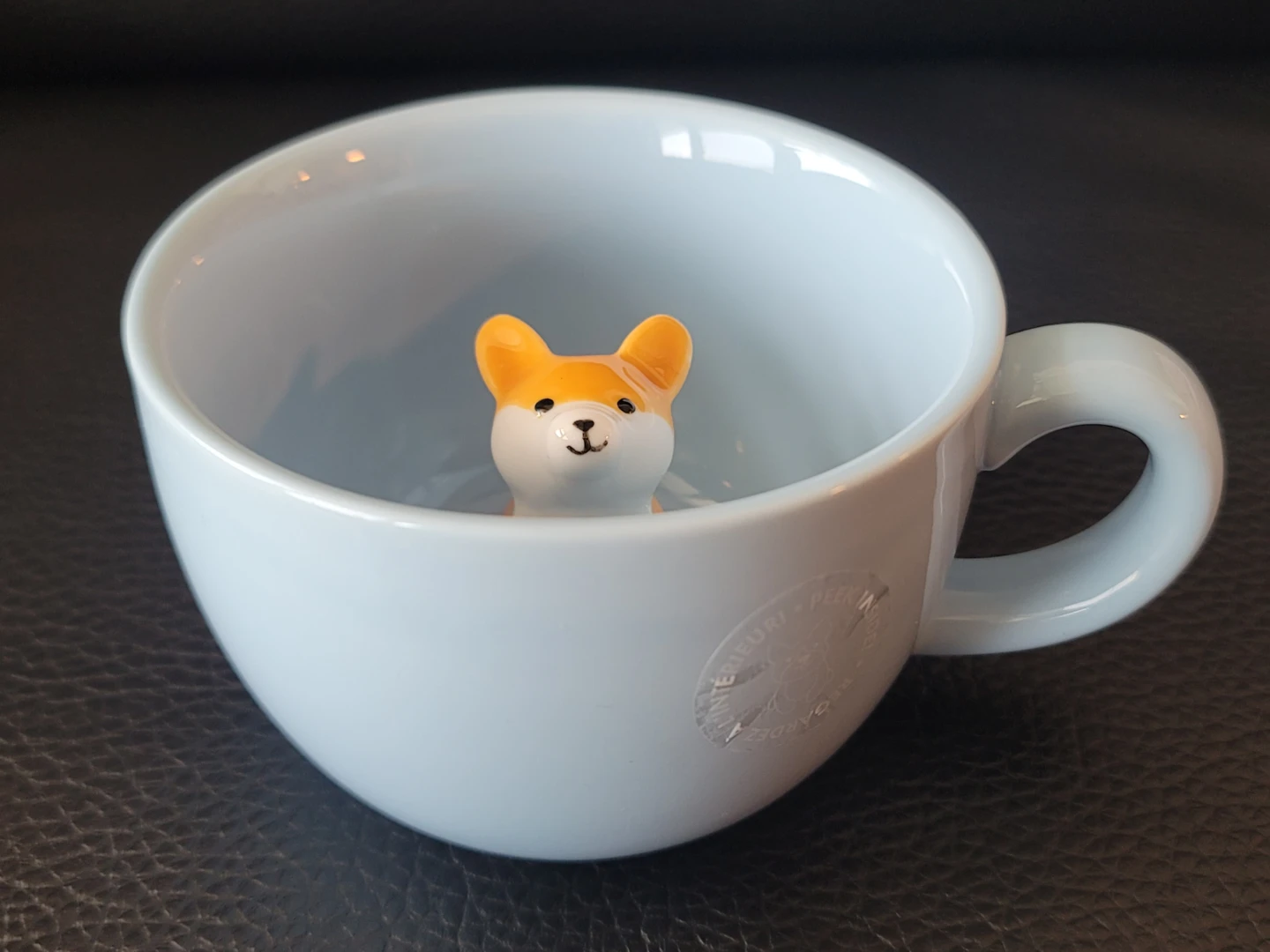 Indigo Light Blue Ceramuc Peekaboo Mug