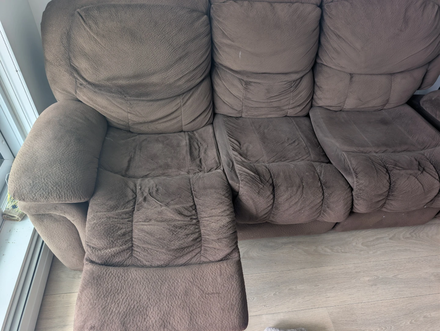 Brown Reclining Sofa - photo 5