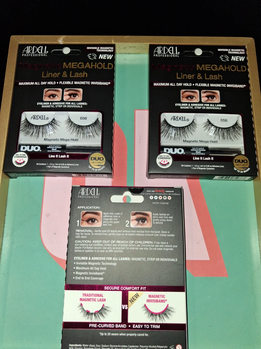 3 Pack of Ardell Professional Magnetic MegaHold Liner & Lash Kit