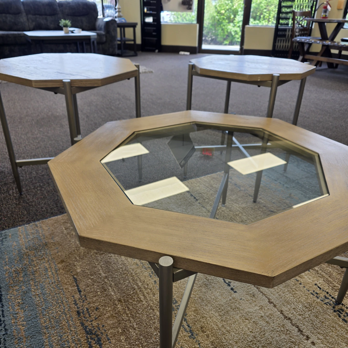 Set of 3 Octagonal Accent Tables