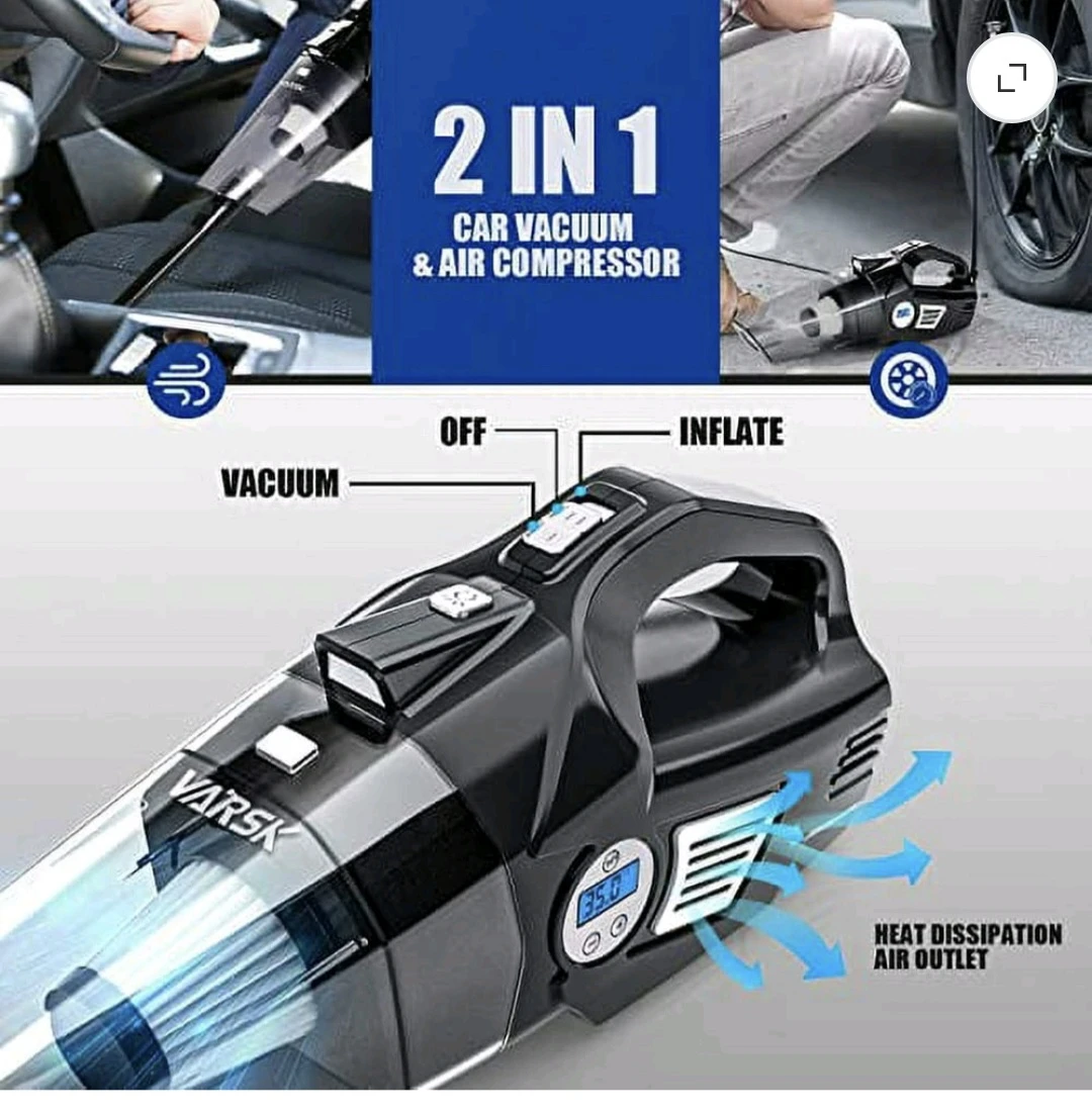 VARS 2-in-1 Car Vacuum & Air Compressor - photo 2