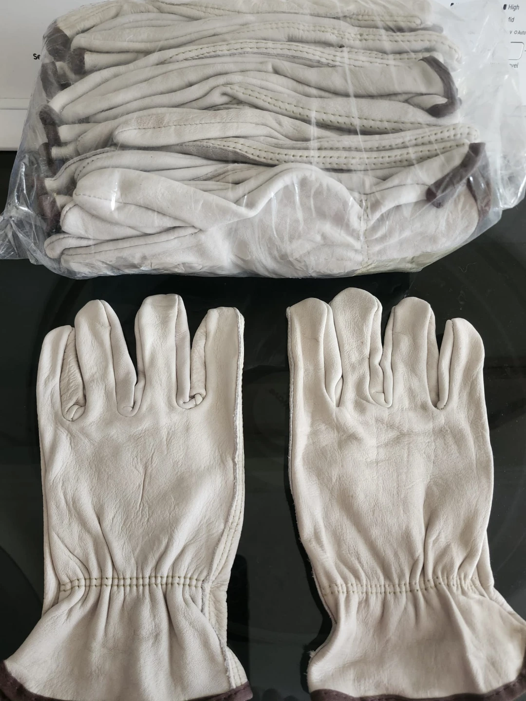 New Industrial Leather Work Gloves – Individual or Bundle