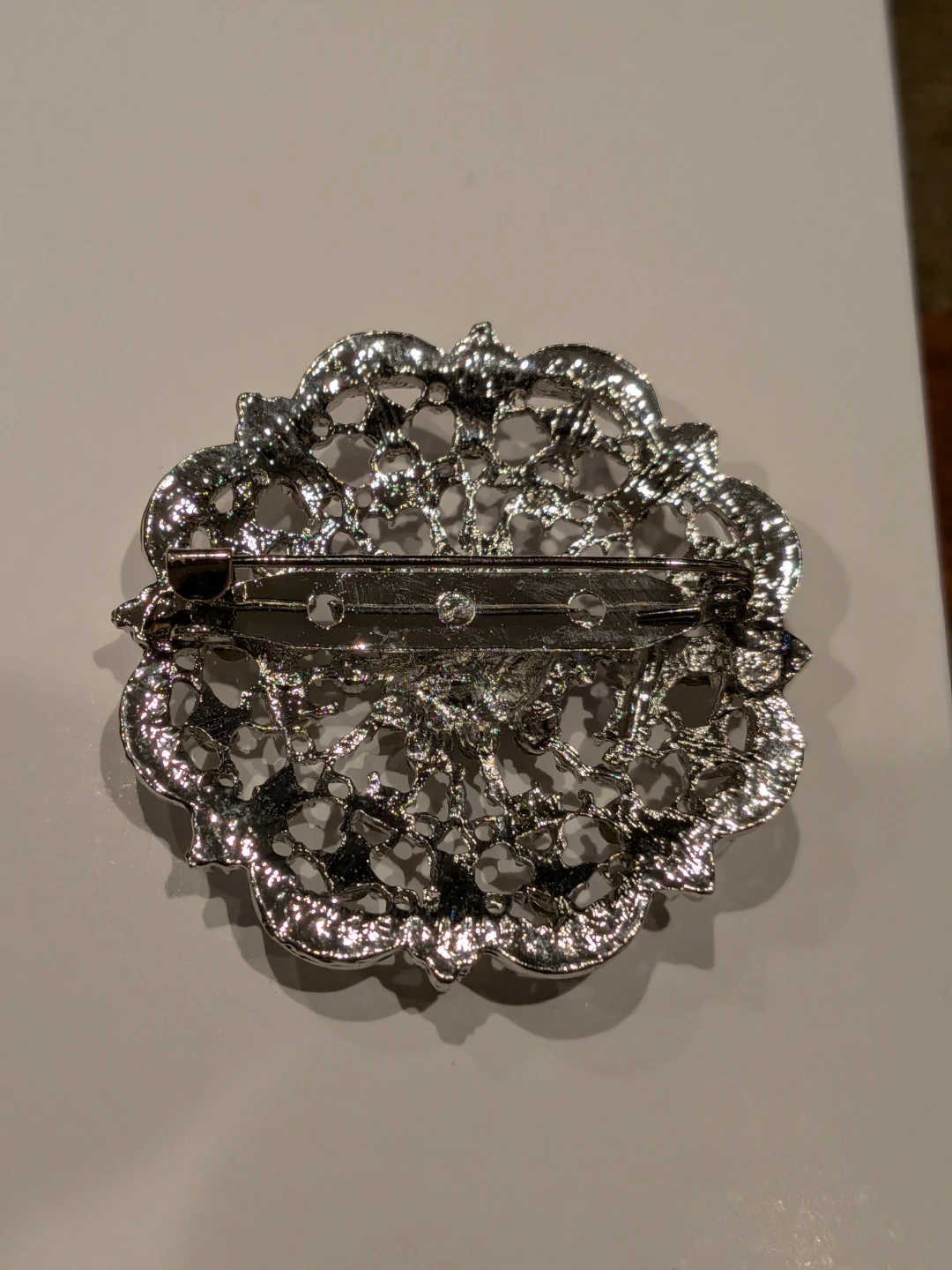 Rhinestone Filigree Brooch - photo 3
