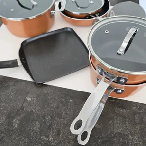Gotham Steel Copper Cookware Set with Tongs
