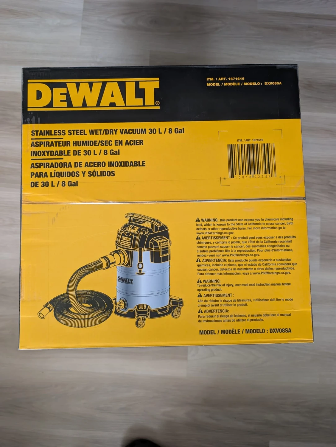 DEWALT Stainless Steel Wet/Dry Vacuum 30L – Brand New - photo 2