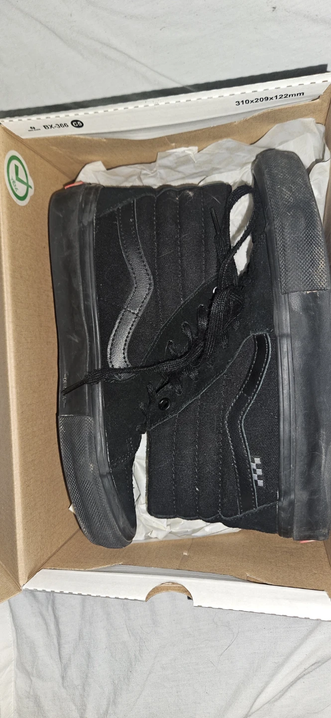 Black Hightop Vans - Mens 7, Womens 8.5 - photo 2
