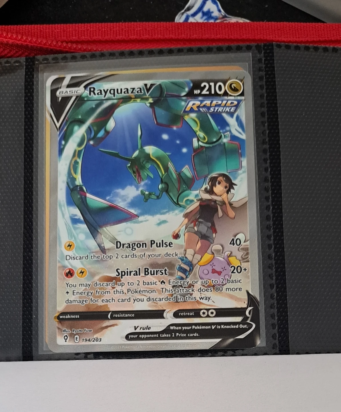 Pokemon Evolving Skies Rayquaza V (Alternate Full Art)