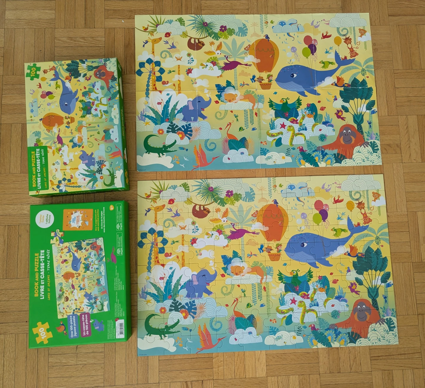 AuZoo Book and Puzzle - Land of Dreams - 100 Pieces