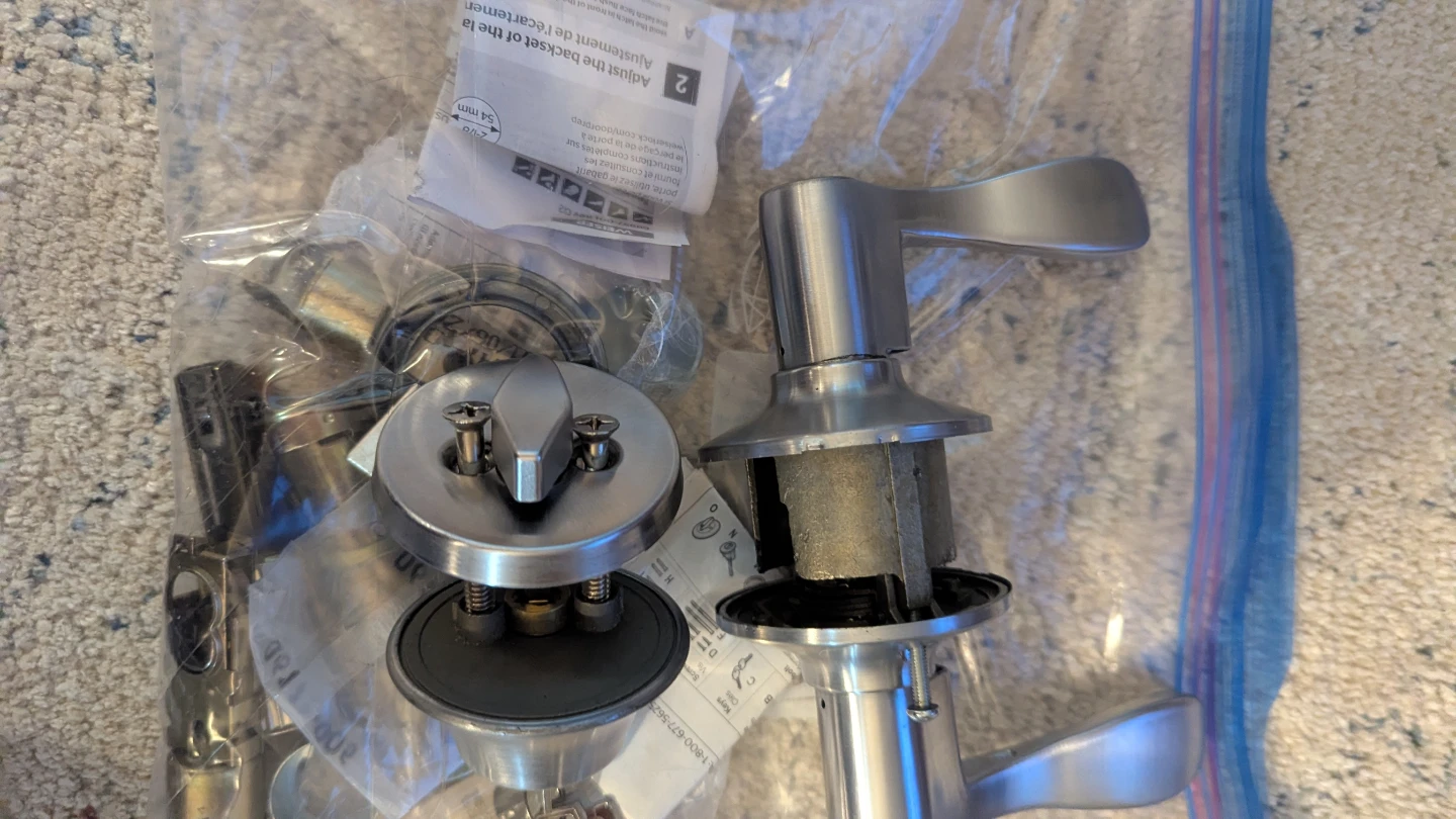 4 Satin Nickel Entry Knob and Deadbolt Sets plus 1 Entry - photo 2