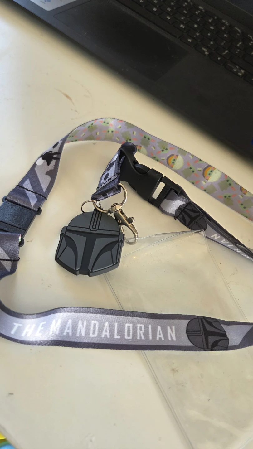 The Mandalorian Lanyard with Helmet Charm