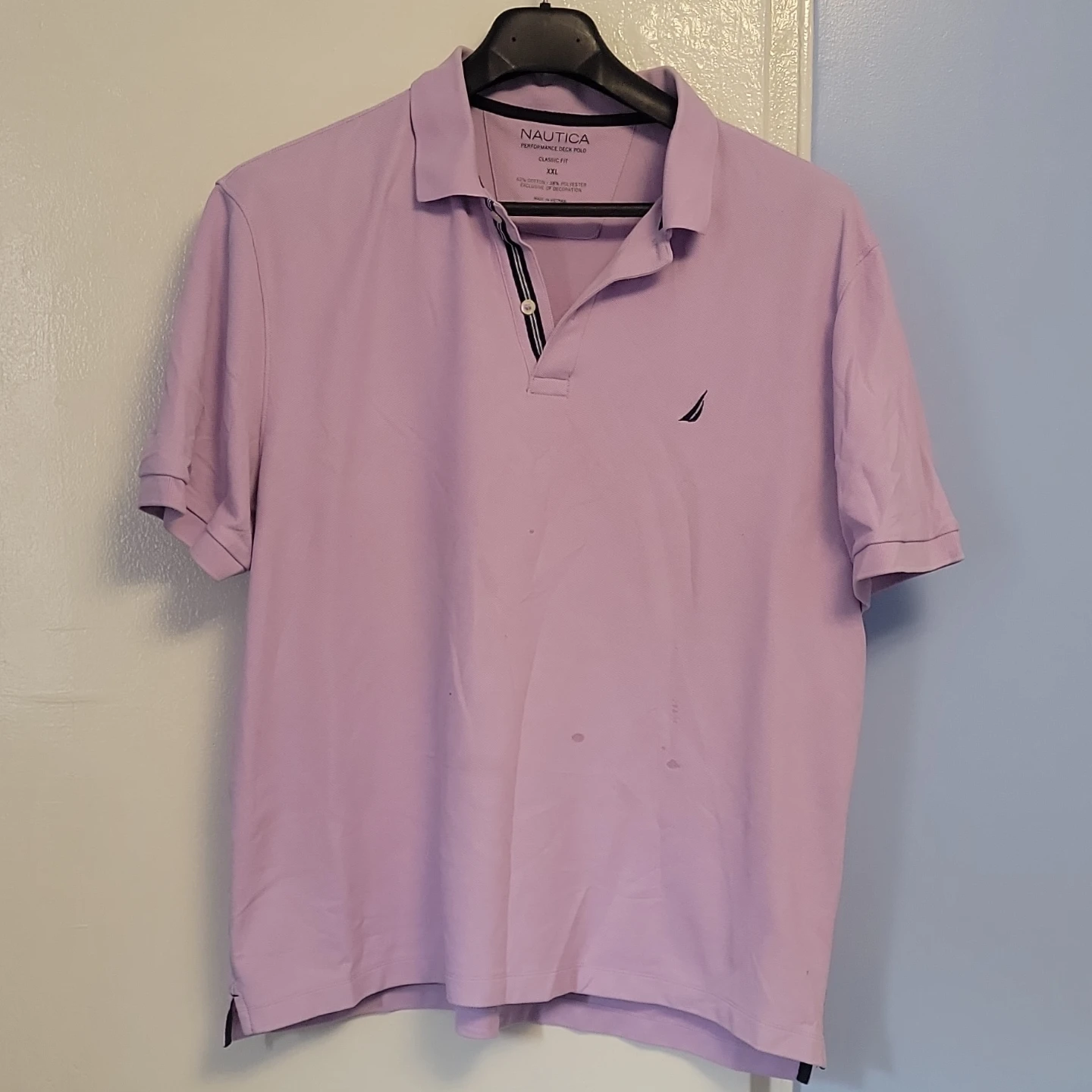 Nautica Performance Deck Polo Shirt XXL Lavender