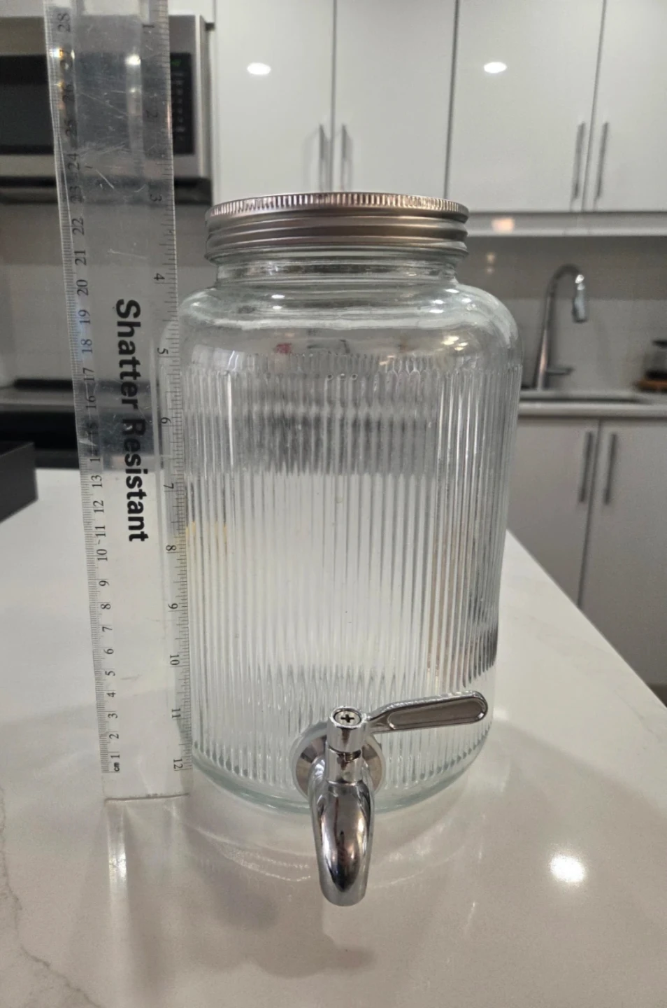 4L Glass Drink Dispenser with Spigot