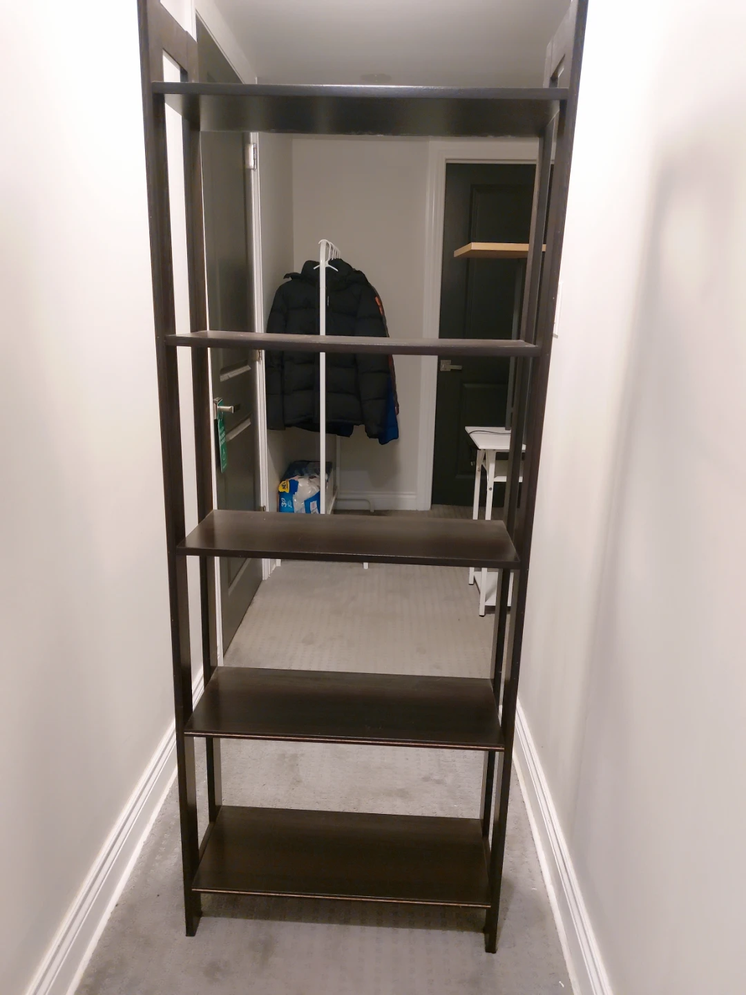 Dark Brown Ladder Bookshelf