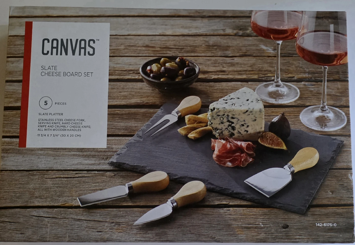 Canvas cheese board set 5 pieces