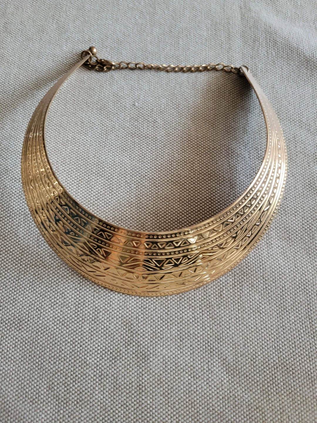 Gold Tone Choker Necklace