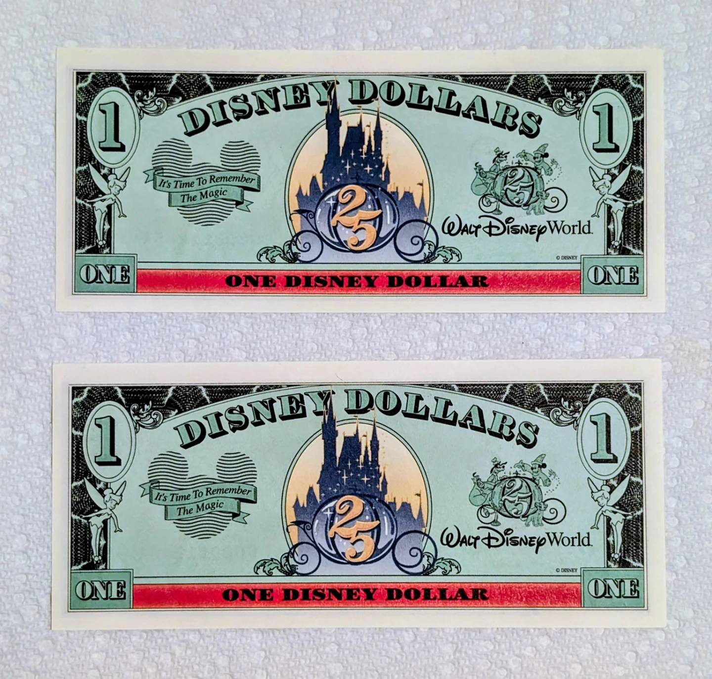 Vintage Series 1997 $1 Sorcerer Mickey Mouse Disney Dollars - photo 2