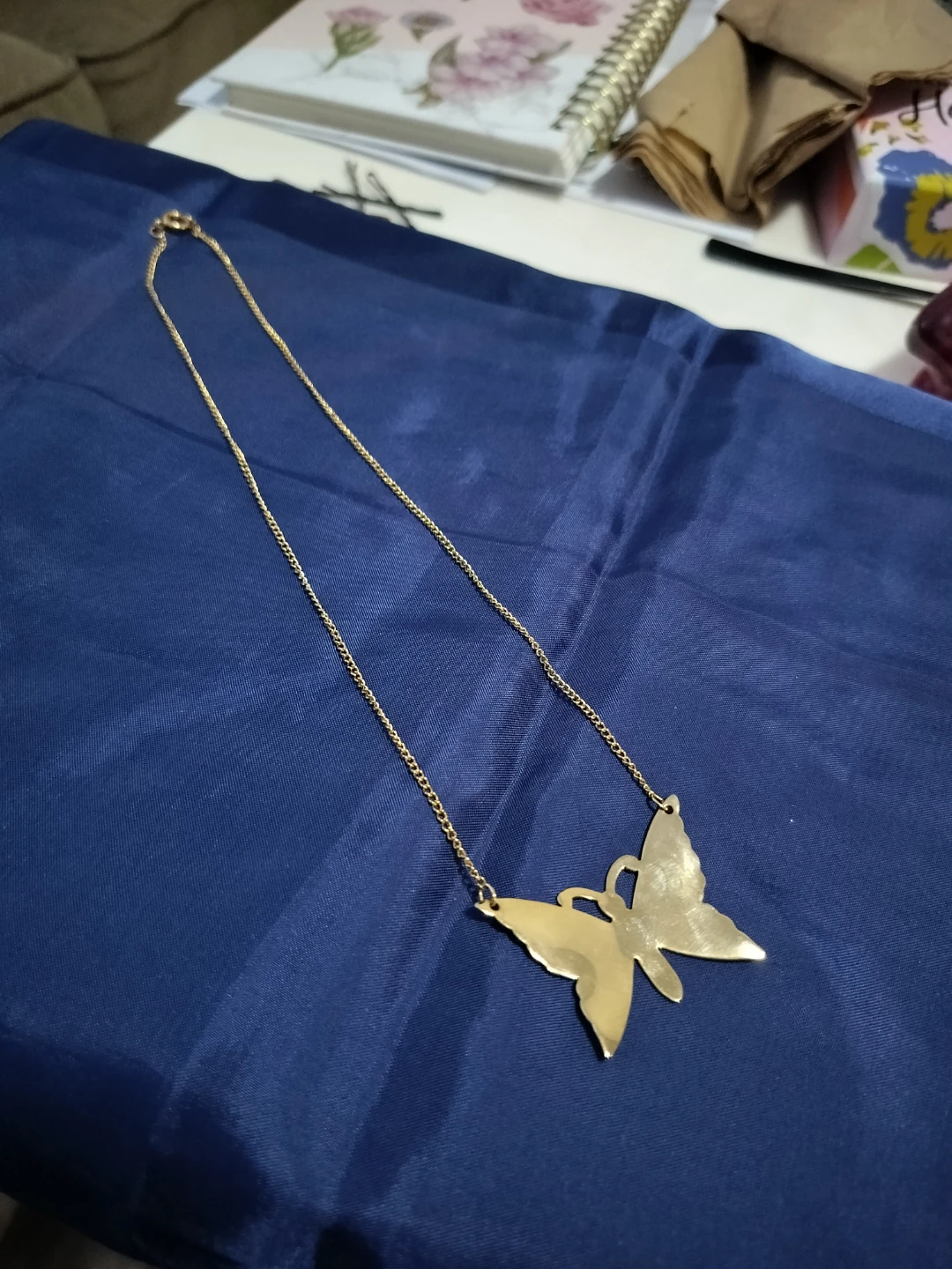 Gold-tone Butterfly Necklace
