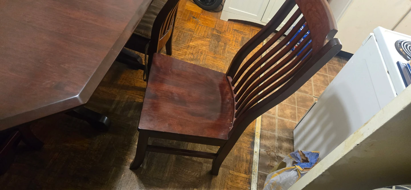 Wooden Dining Table and Chairs Set - photo 2