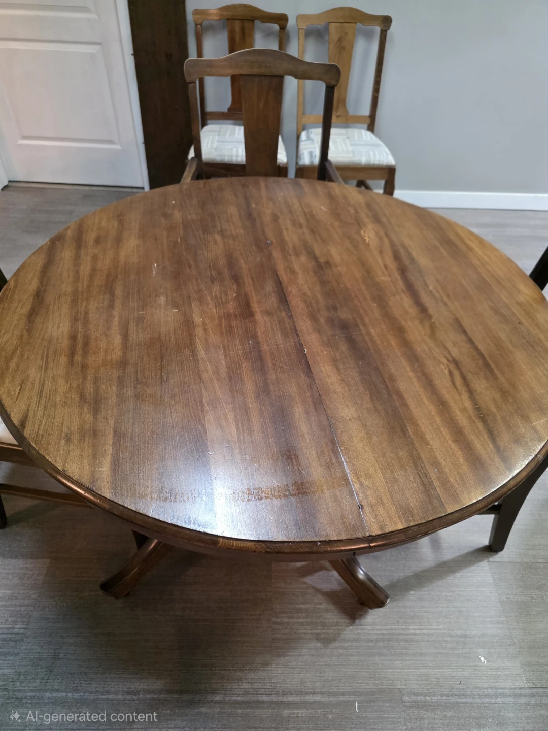 Wooden Dining Table with Chairs