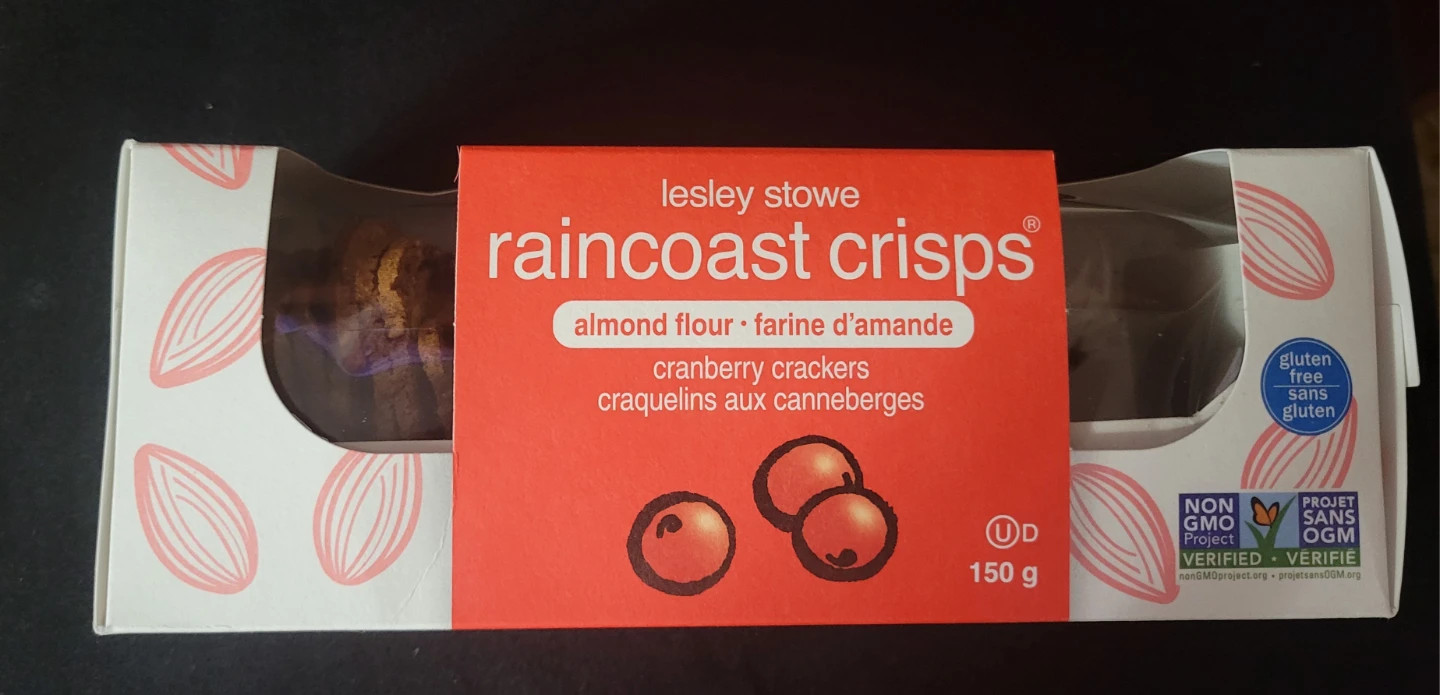 Lesley Stowe Raincoast Crisps Cranberry Crackers