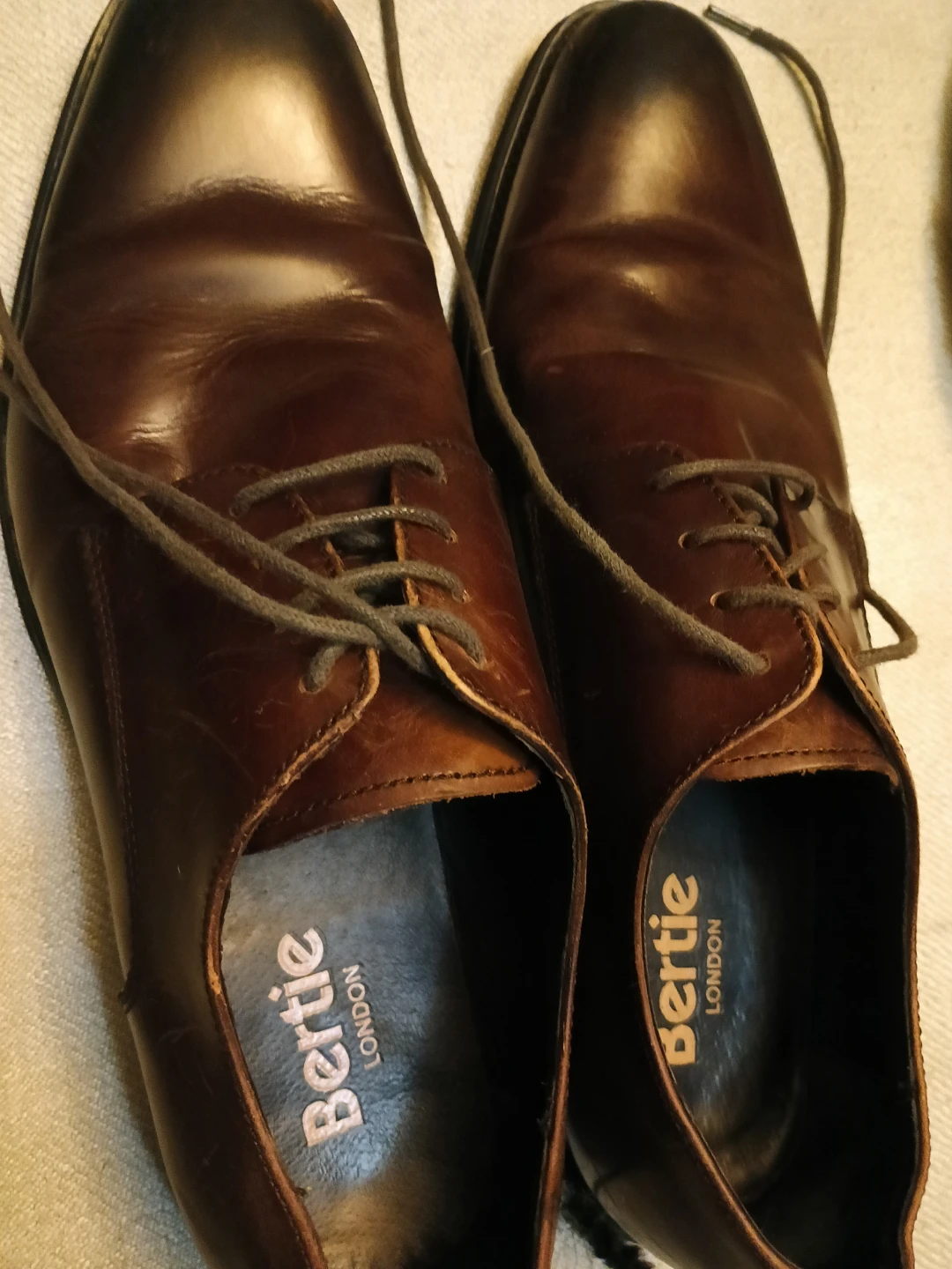 Bertie London Brown Leather Derby Shoes - photo 2