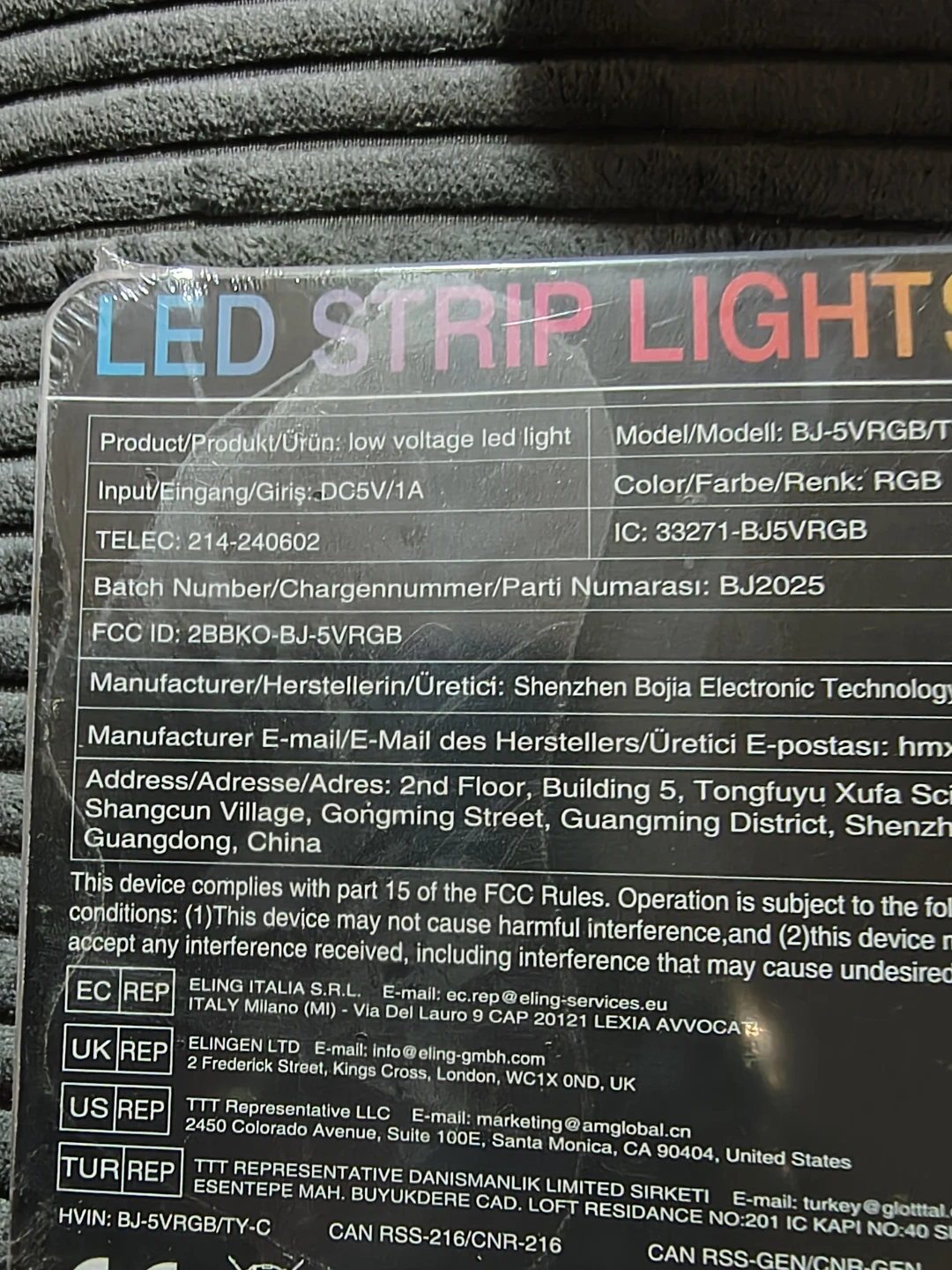 NBBuff LED Strip Lights BJ-5VRGB/TB - photo 4