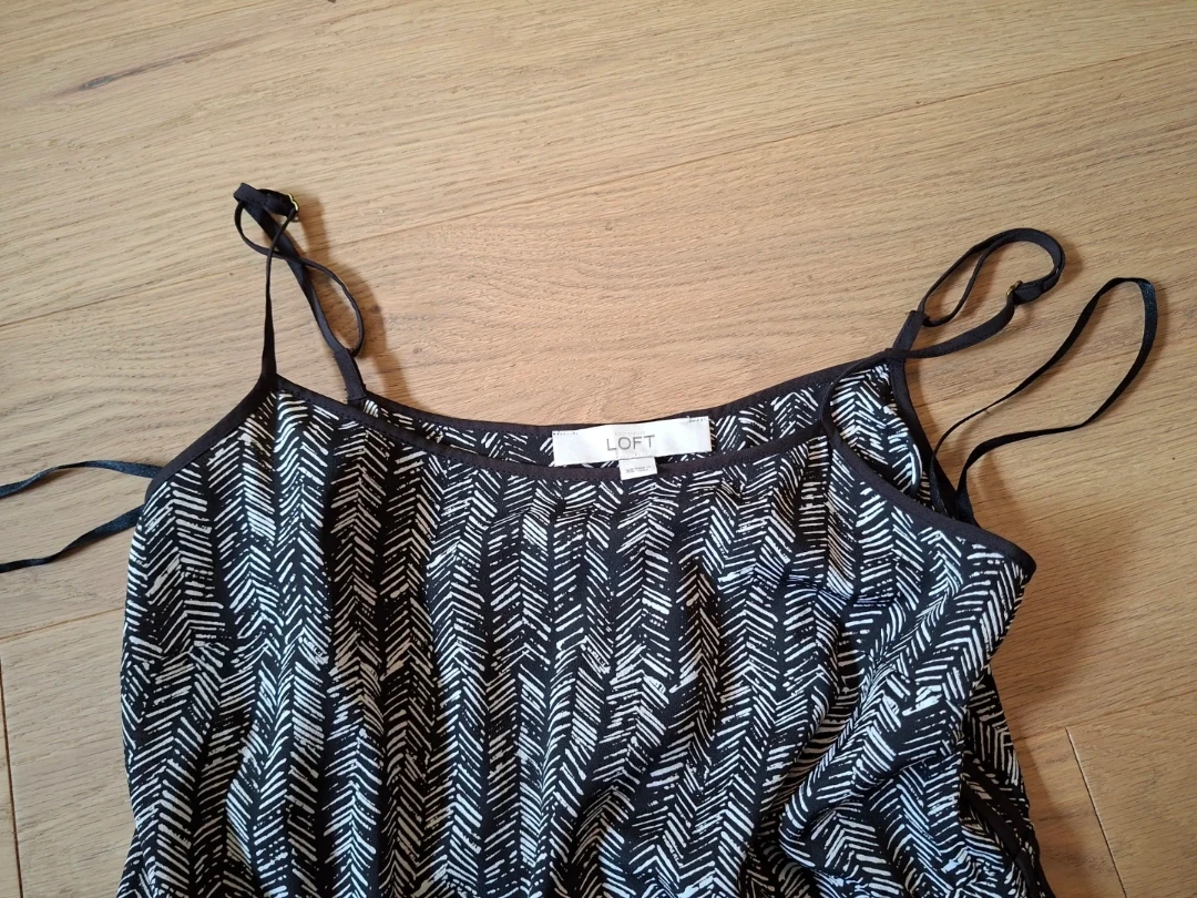LOFT Black and White Pattern Maxi Dress - photo 3