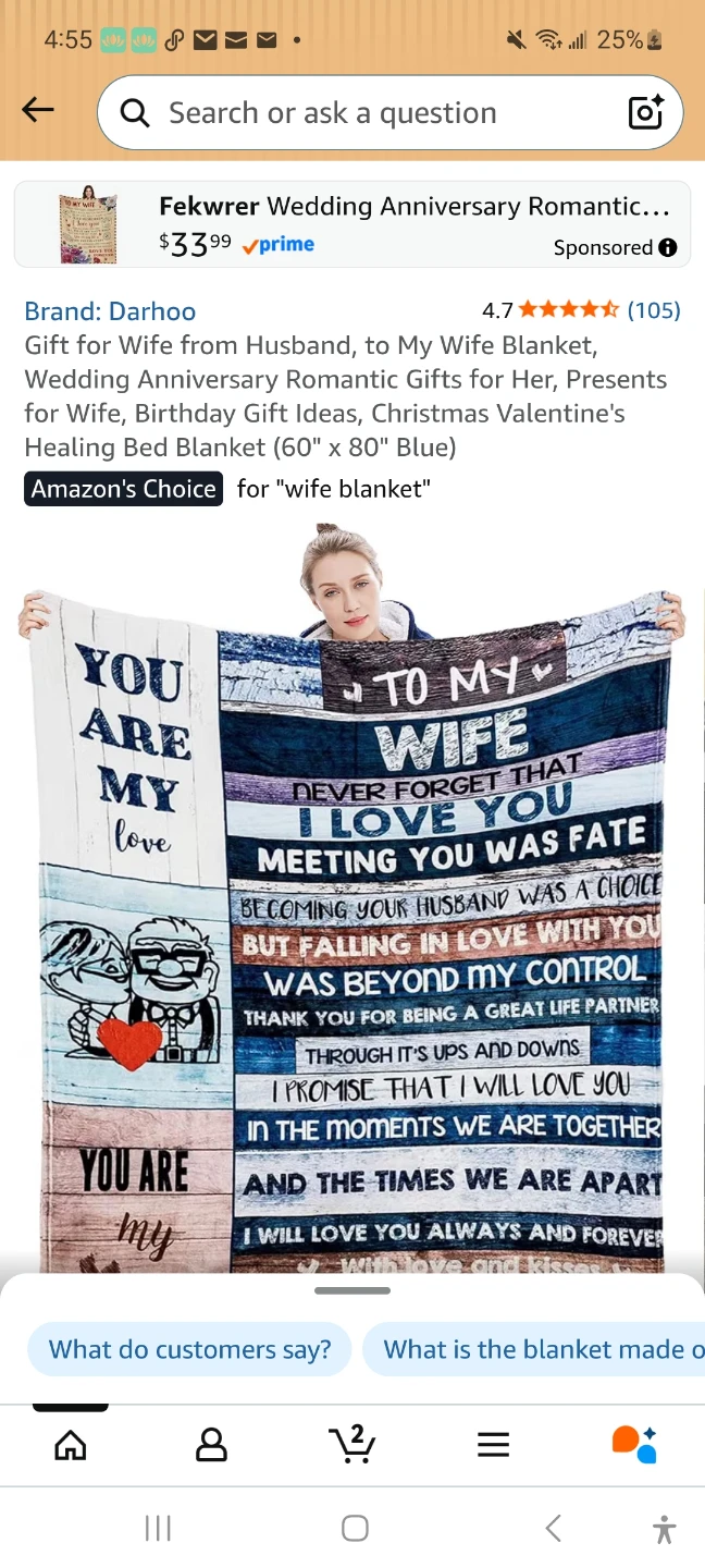 "To My Wife" Blanket