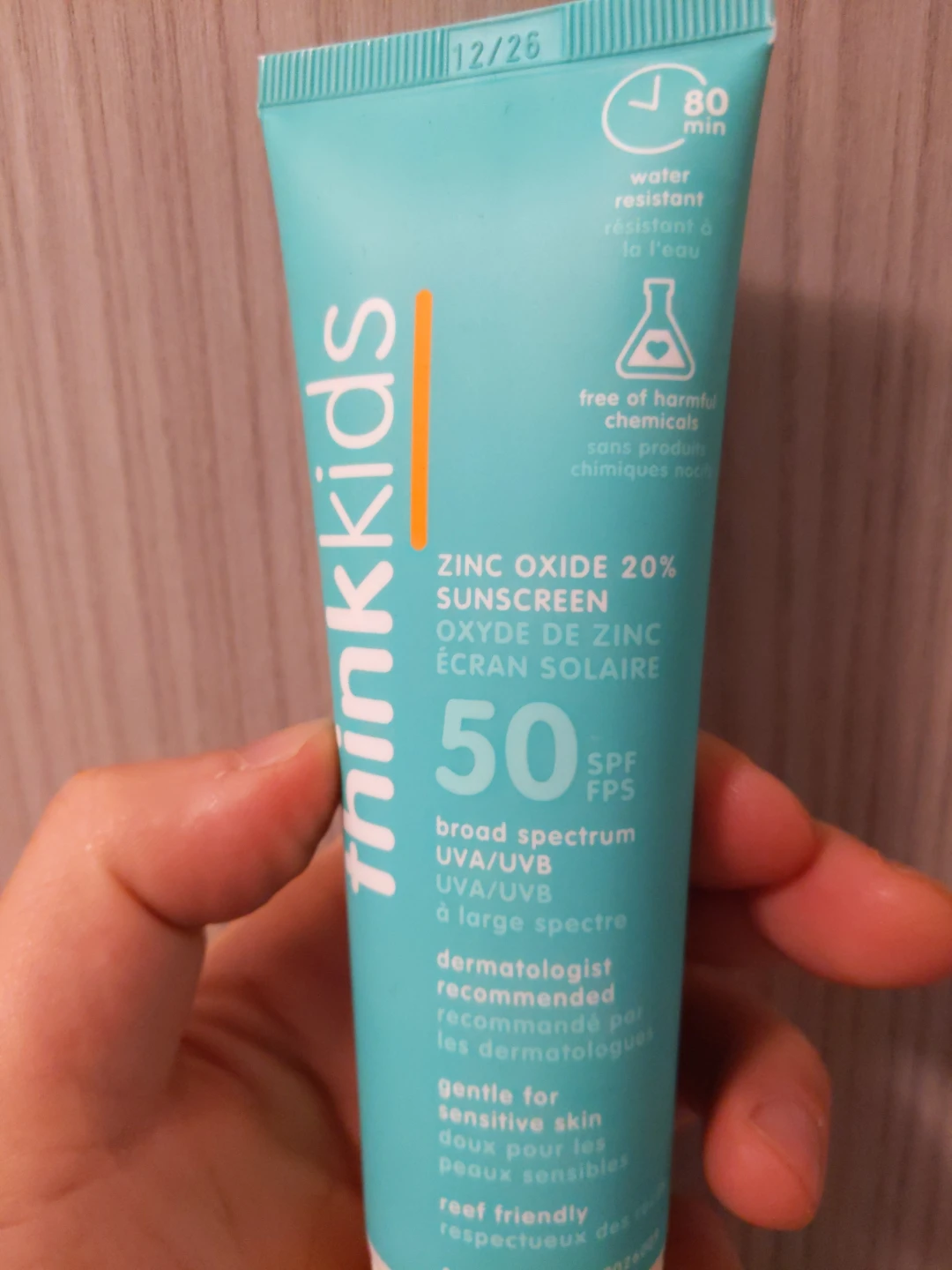 $9 (reg $22+) Thinkkids Zinc Oxide 20% Sunscreen SPF 50 - photo 2