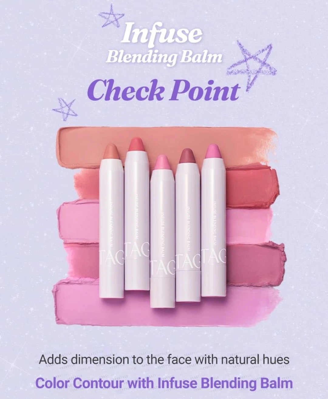 Cool Pink Blush Balm - TAG Infuse Blending Balm - 04 Love Muhly