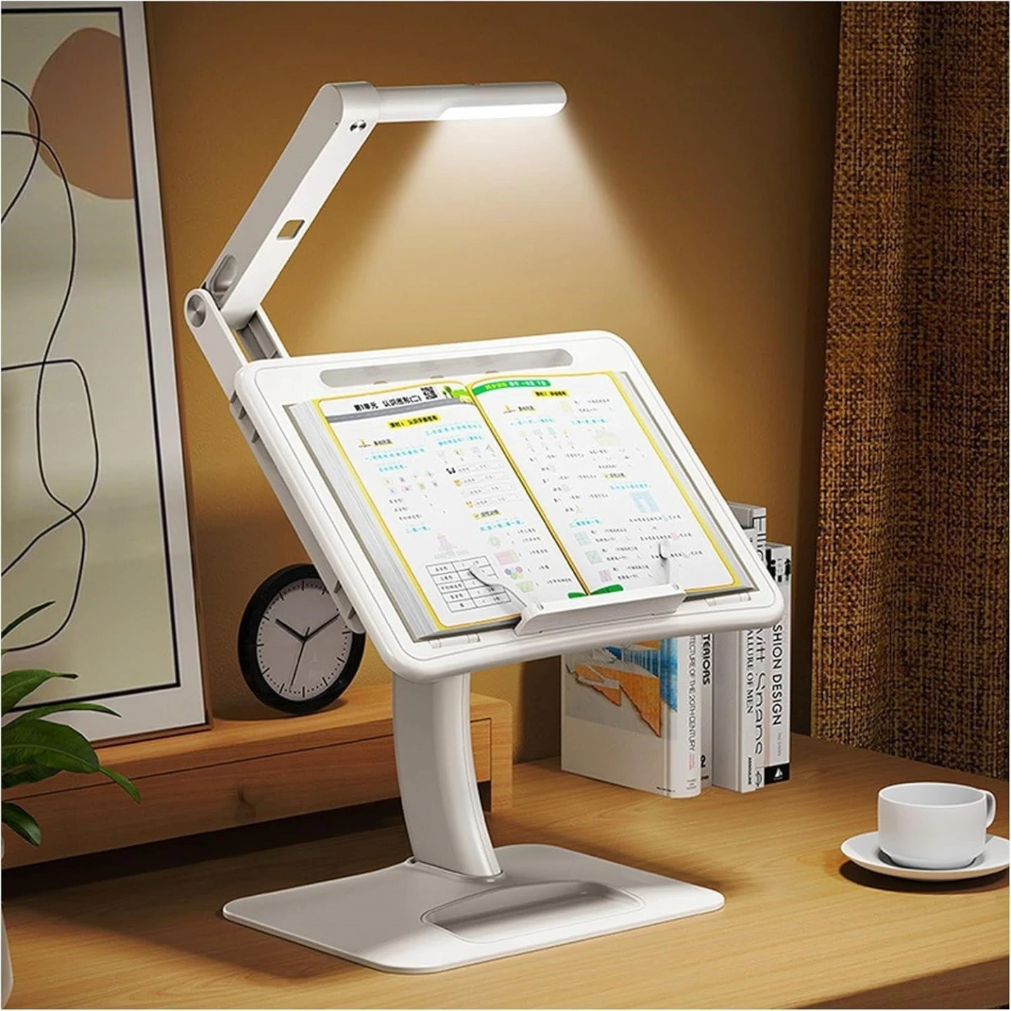 Multifunctional Reading Stand with Eye Protection Desk Lamp