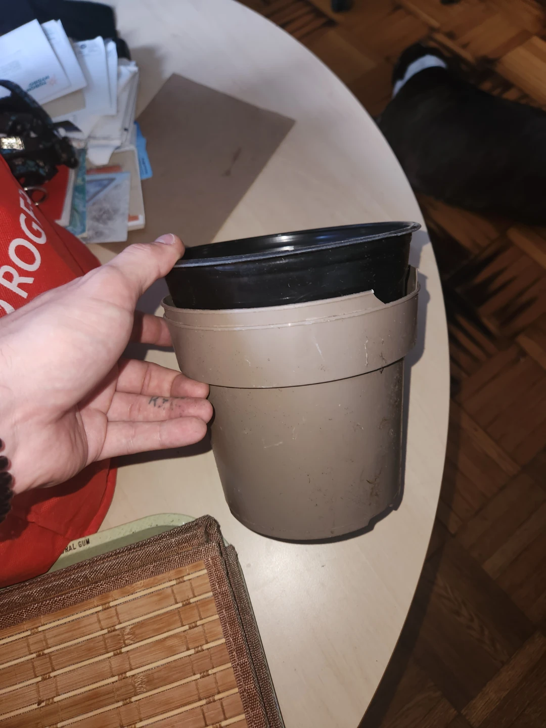 Used Black Plastic Plant Pots