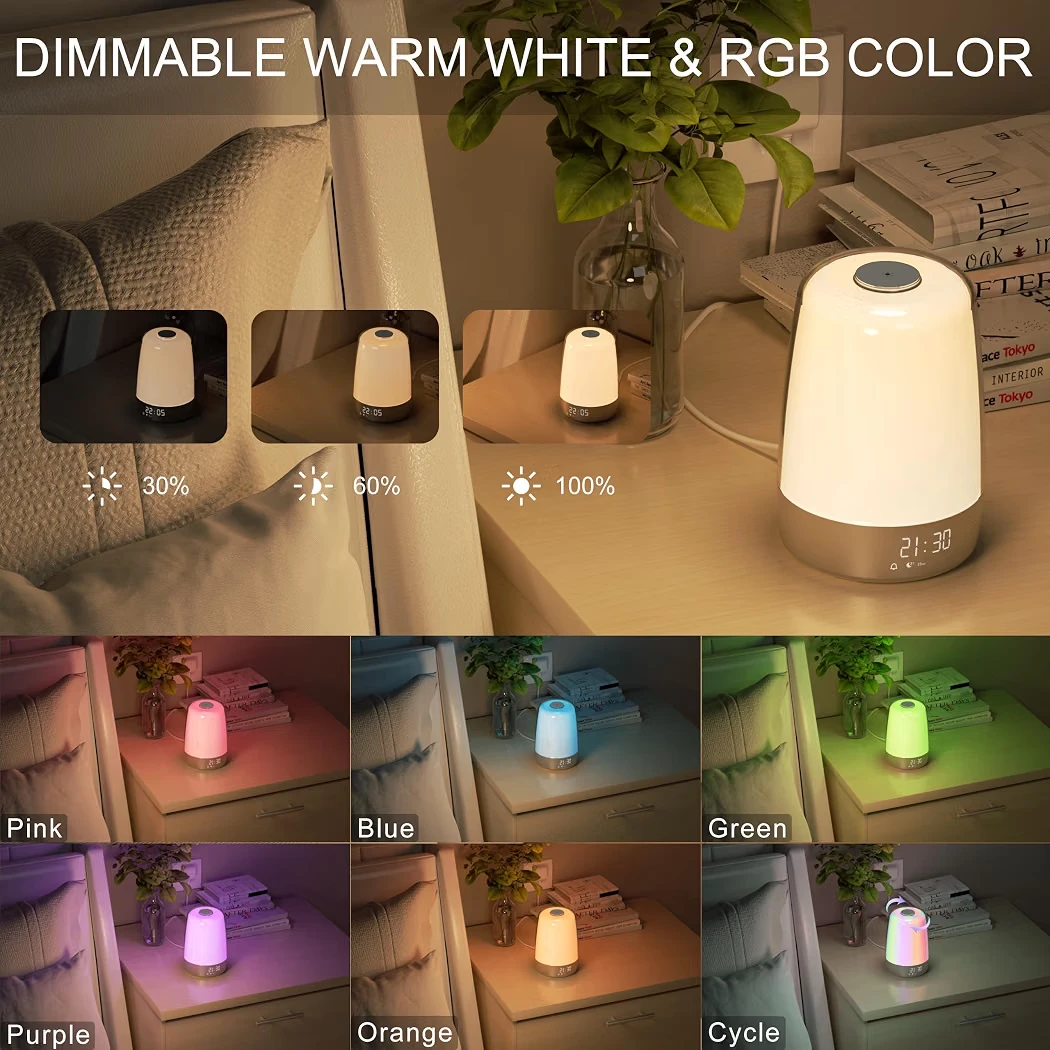 Sunrise Simulation Alarm Clock Lamp with RGB Color - photo 4