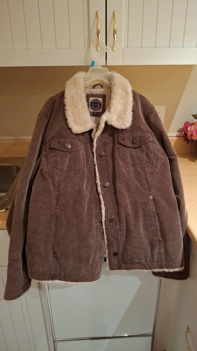 Brown Corduroy Sherpa Lined Jacket - photo 2