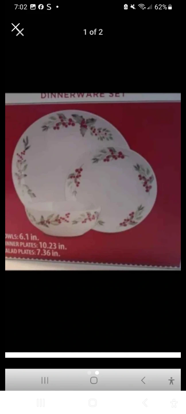Christmas Holly Berry Dinnerware Set - 6.1 inch Bowls