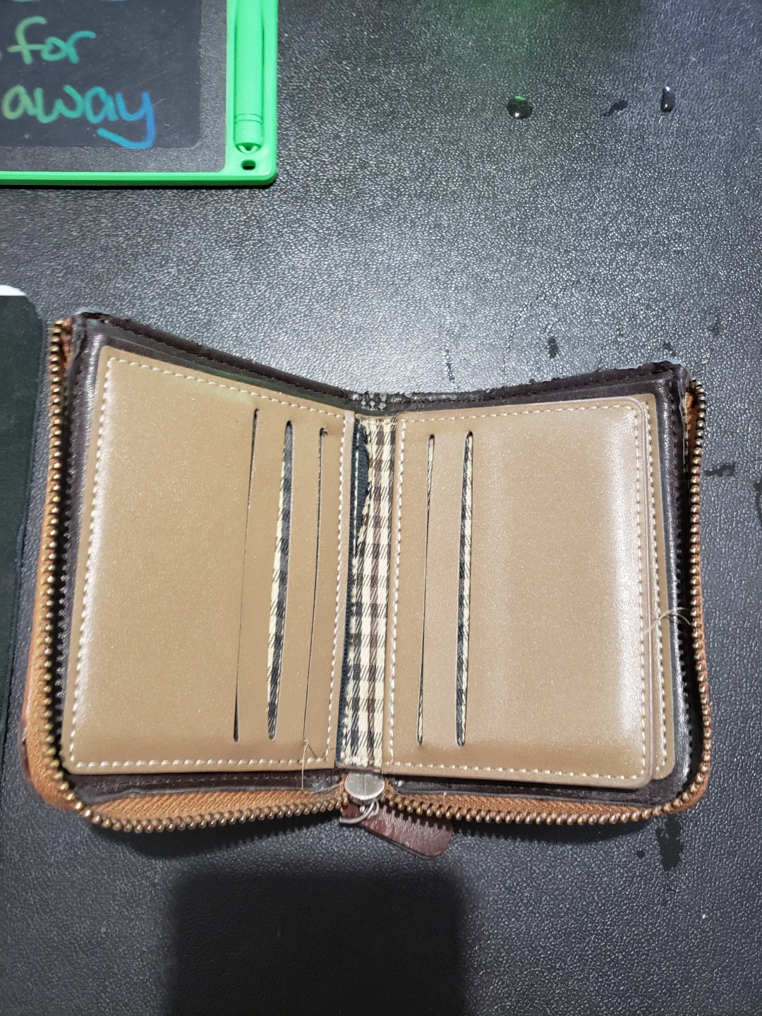 Brown Leather Zip Around Wallet - photo 3
