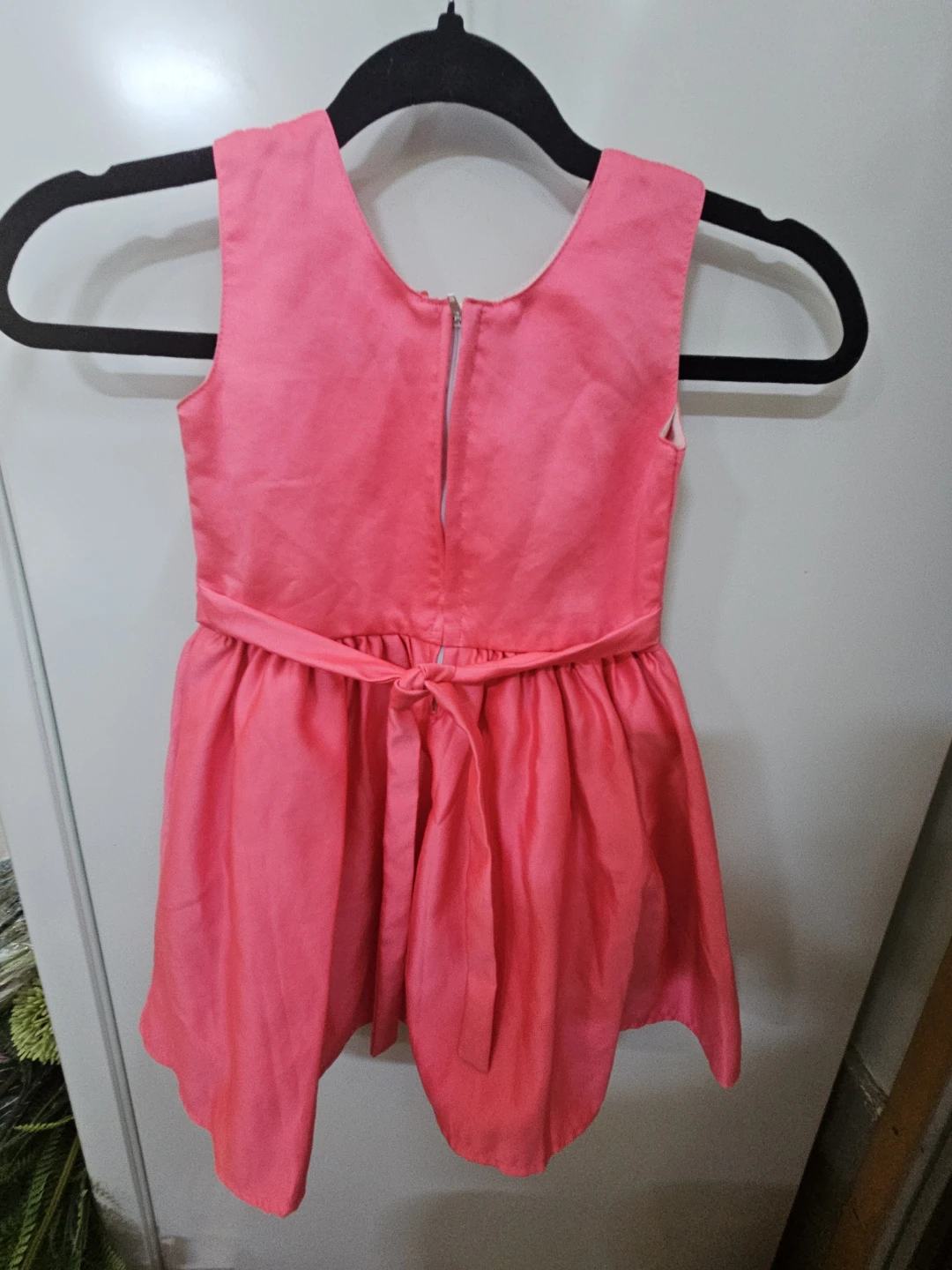 Girls Pink Dress with Flower and Bow Accent, 3T - photo 2
