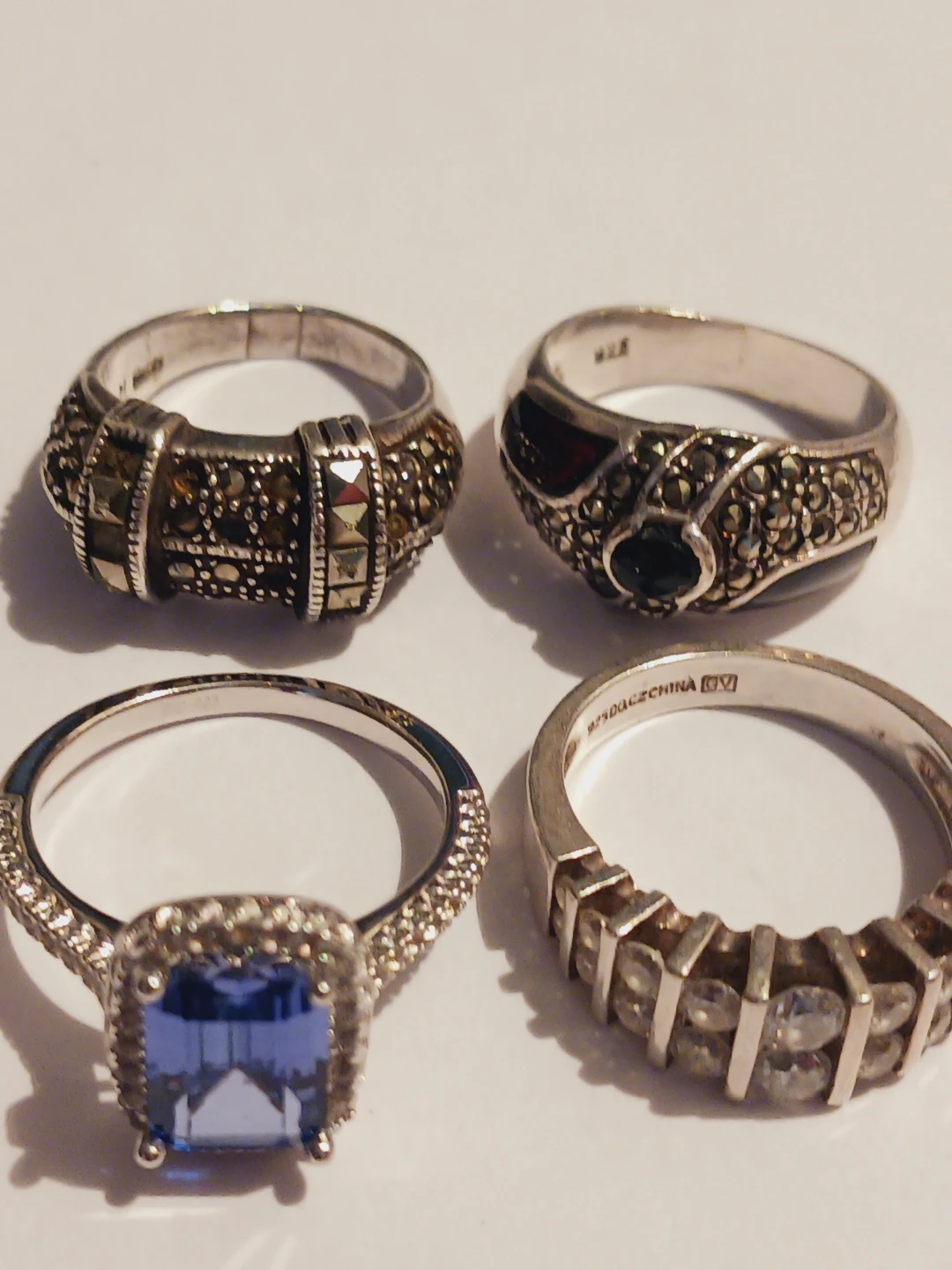 Lot of 4 Sterling Silver 925 Rings - photo 2