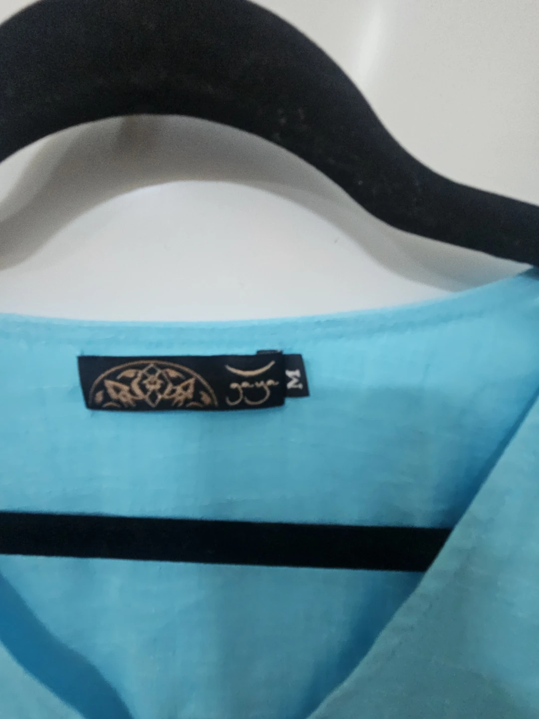 Gaya Blue V-Neck Flutter Sleeve Top - Size M - photo 2