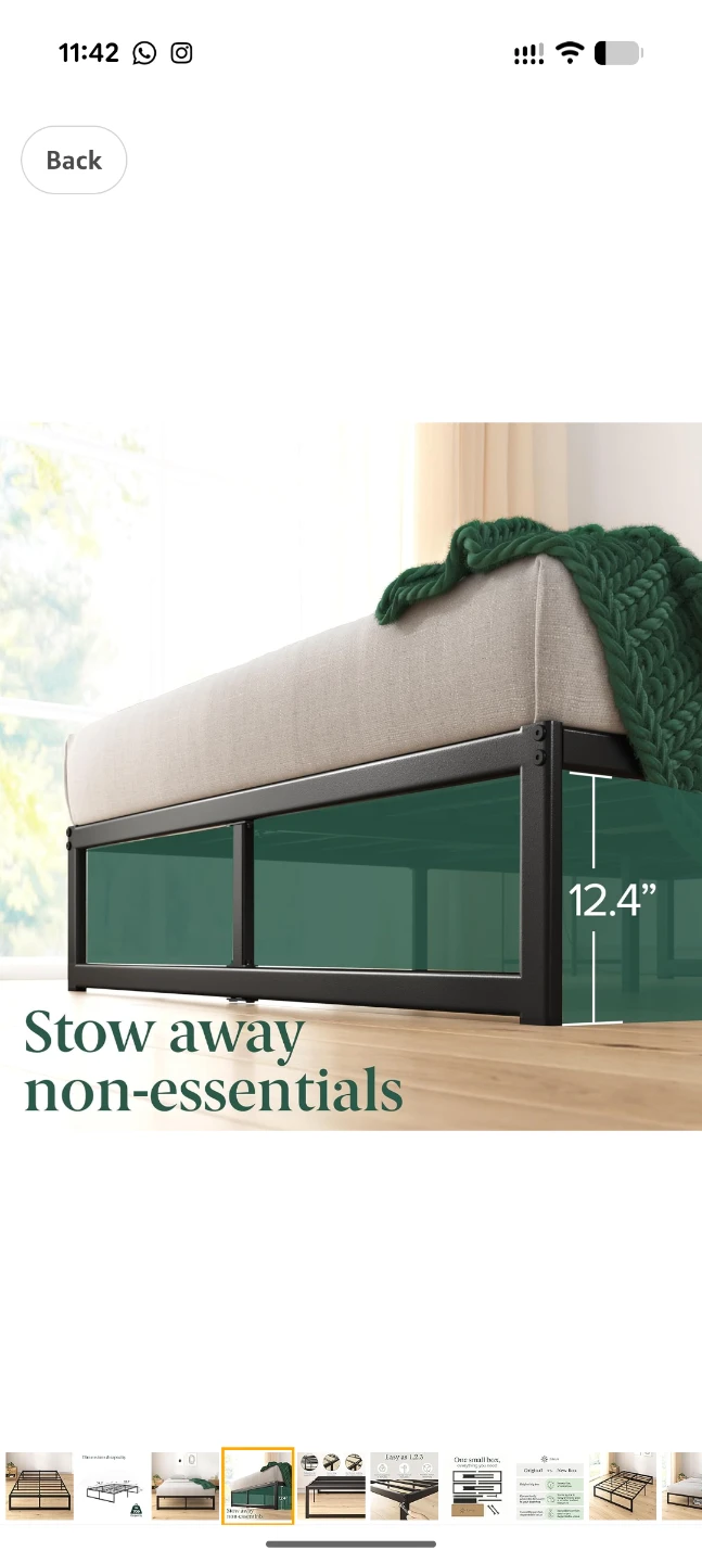 Metal Bed Frame Base, Full Size - Zinus - photo 3