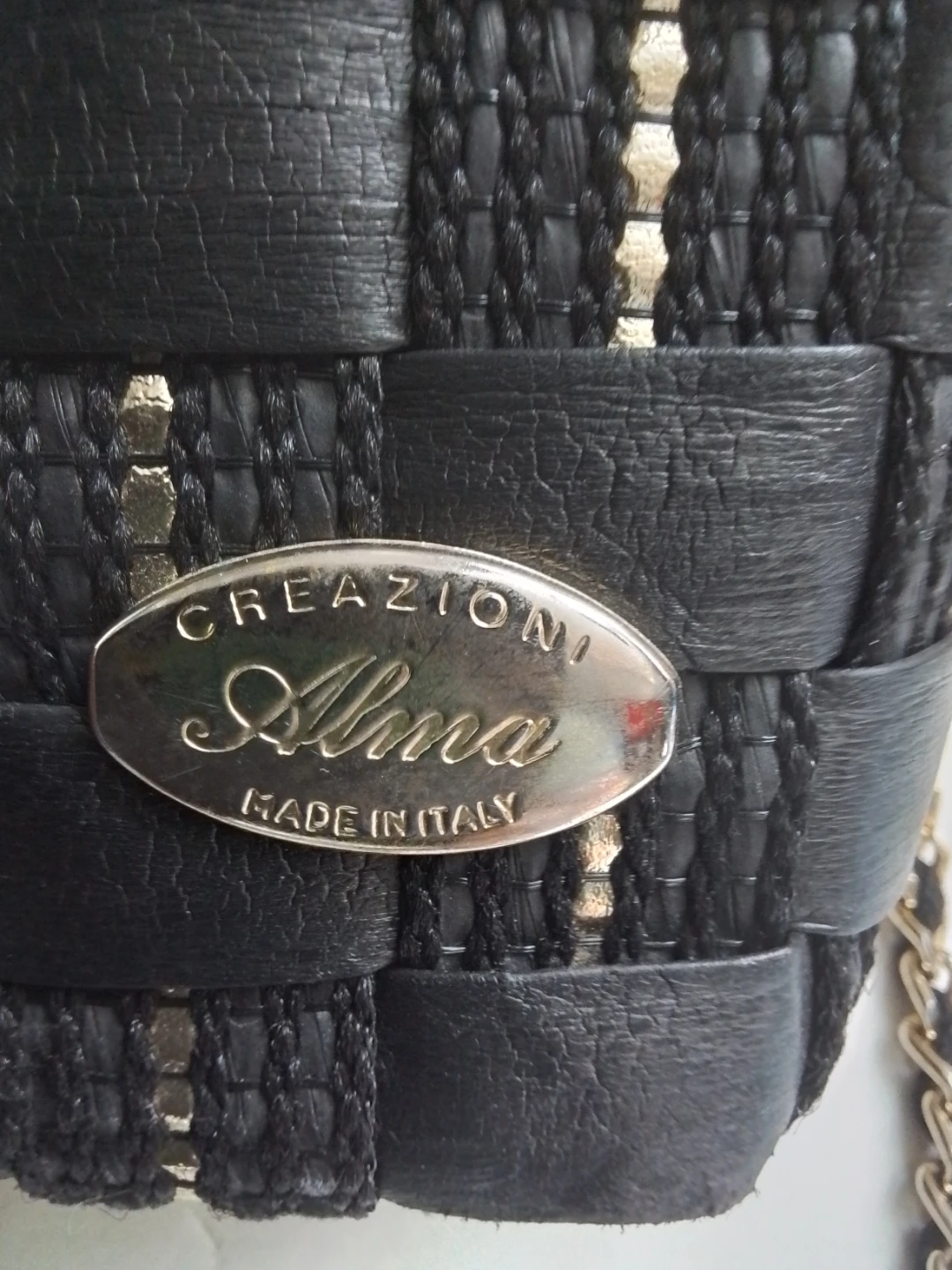 Creazioni Alma Black Woven Crossbody Bag - photo 2
